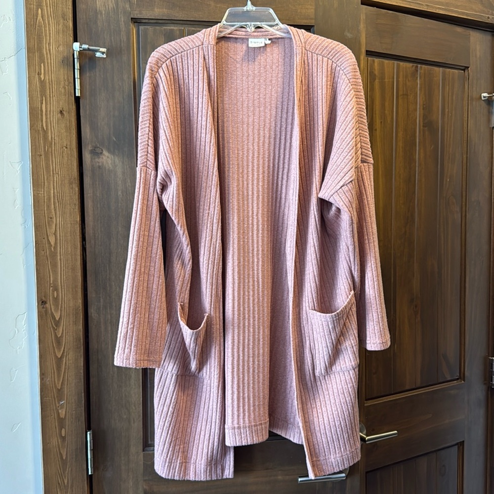 Simple Suzanne Betro Cardigan Dusty Rose Sz L
